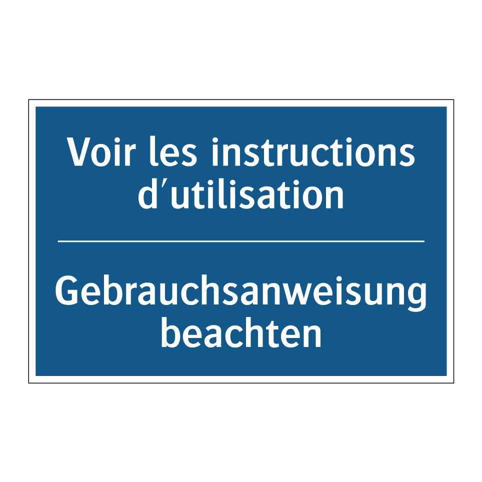 Gebrauchsanweisung beachten - Voir les instructions d'utilisation /.../