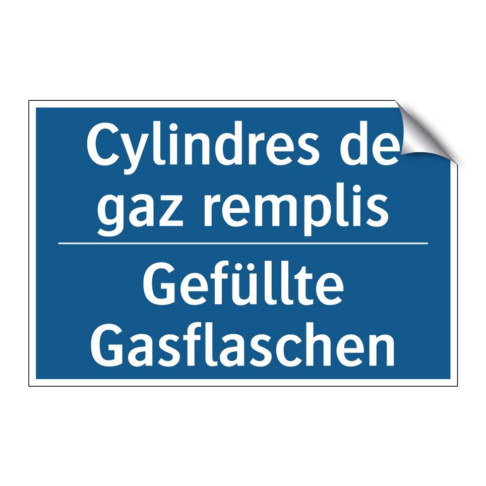 Gefüllte Gasflaschen - Cylindres de gaz remplis