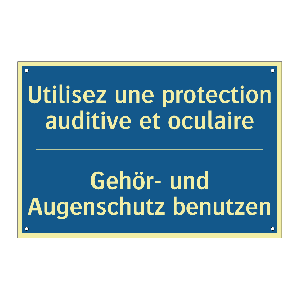 Gehör- und Augenschutz benutzen /.../ - Utilisez une protection auditive  /.../