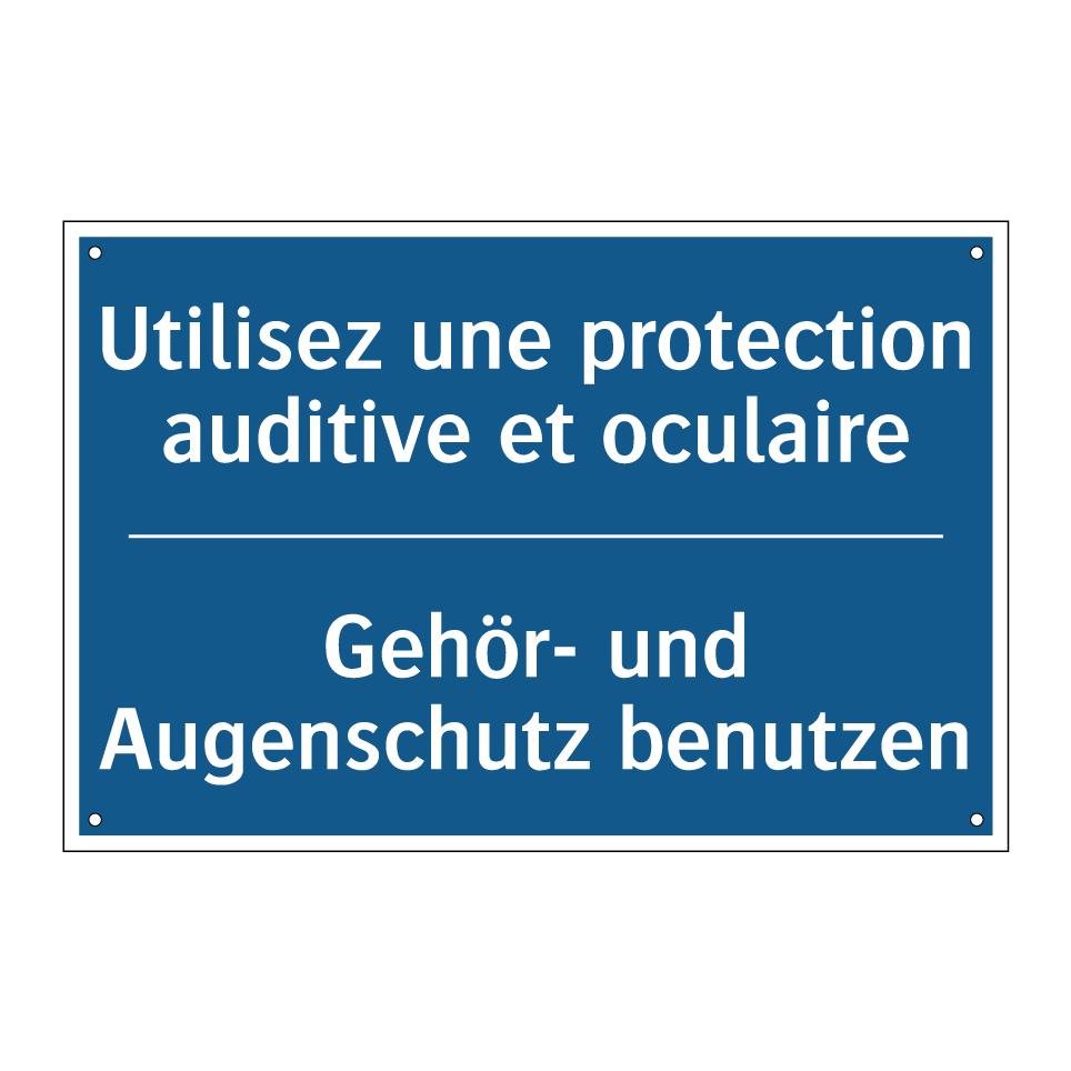 Gehör- und Augenschutz benutzen /.../ - Utilisez une protection auditive  /.../
