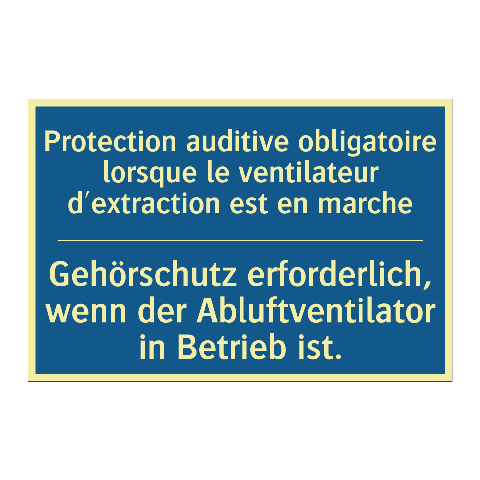 Gehörschutz erforderlich, wenn  /.../ - Protection auditive obligatoire  /.../