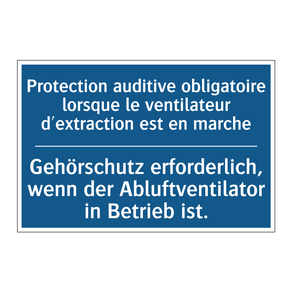 Gehörschutz erforderlich, wenn  /.../ - Protection auditive obligatoire  /.../