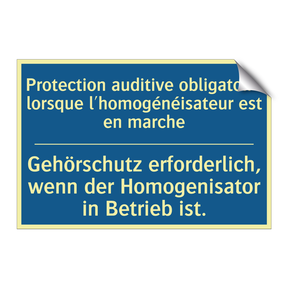 Gehörschutz erforderlich, wenn  /.../ - Protection auditive obligatoire  /.../