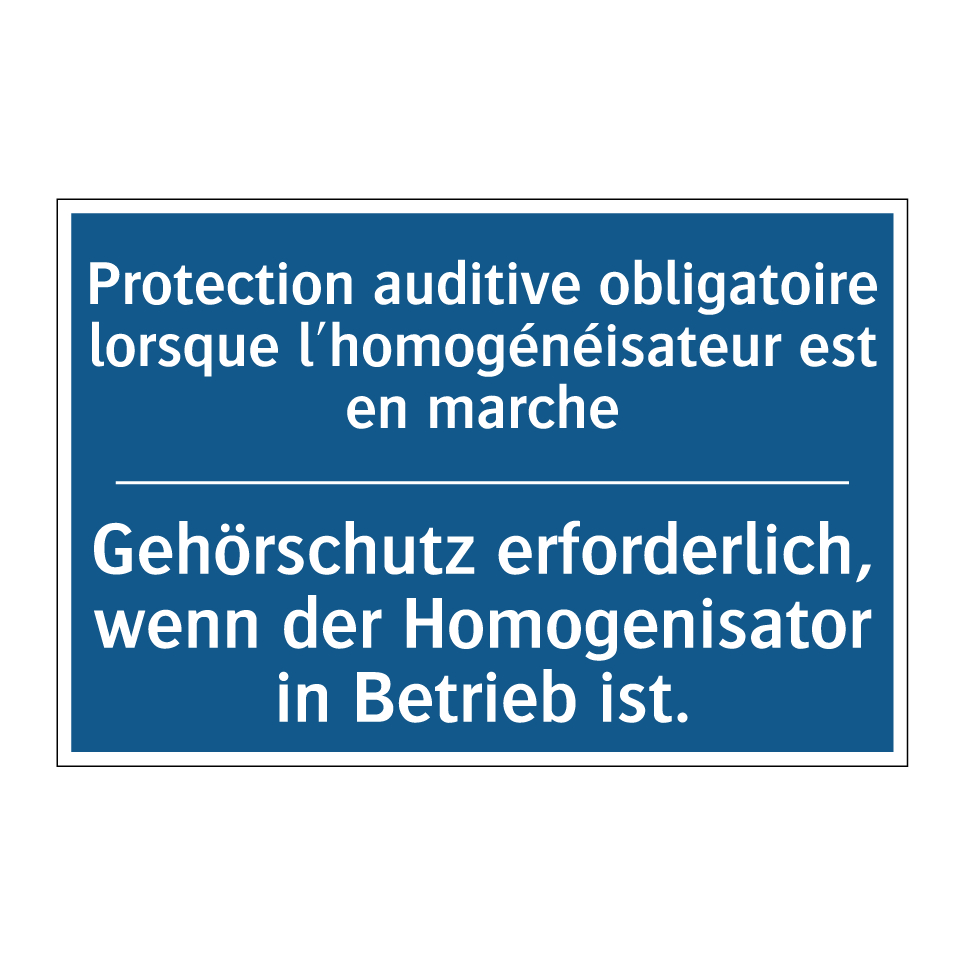 Gehörschutz erforderlich, wenn  /.../ - Protection auditive obligatoire  /.../