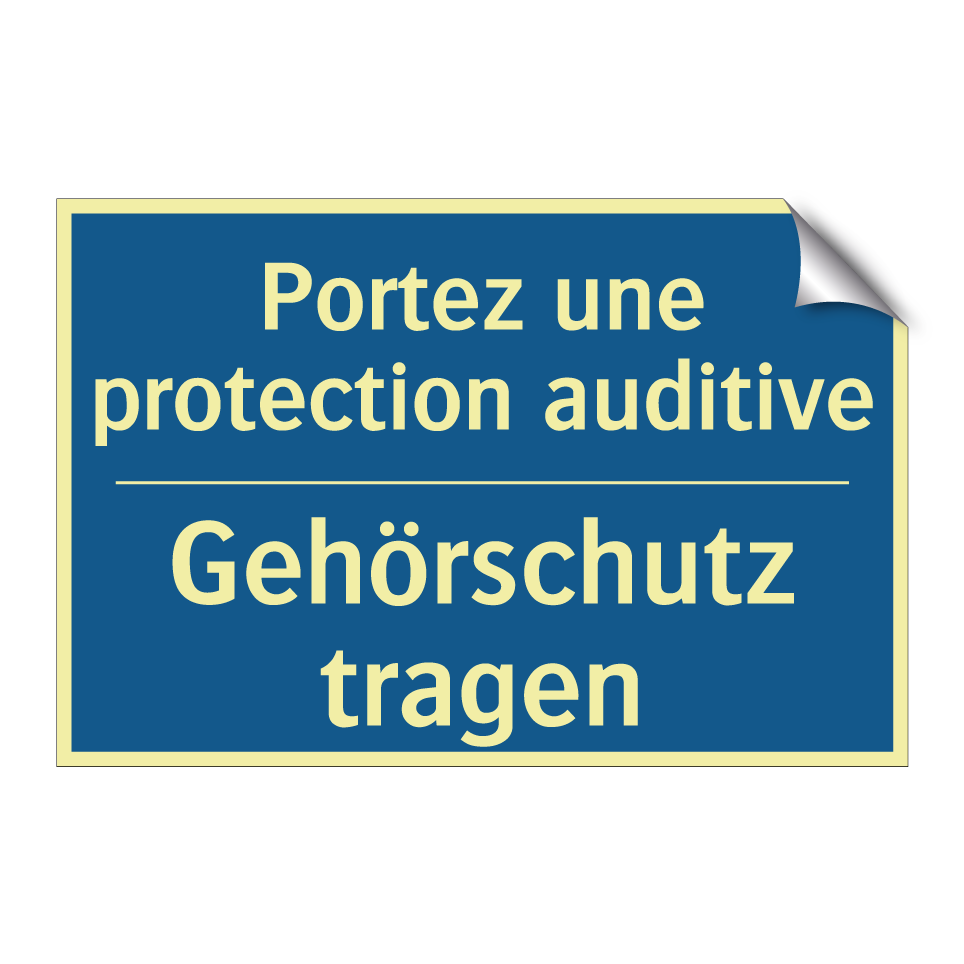 Gehörschutz tragen - Portez une protection auditive