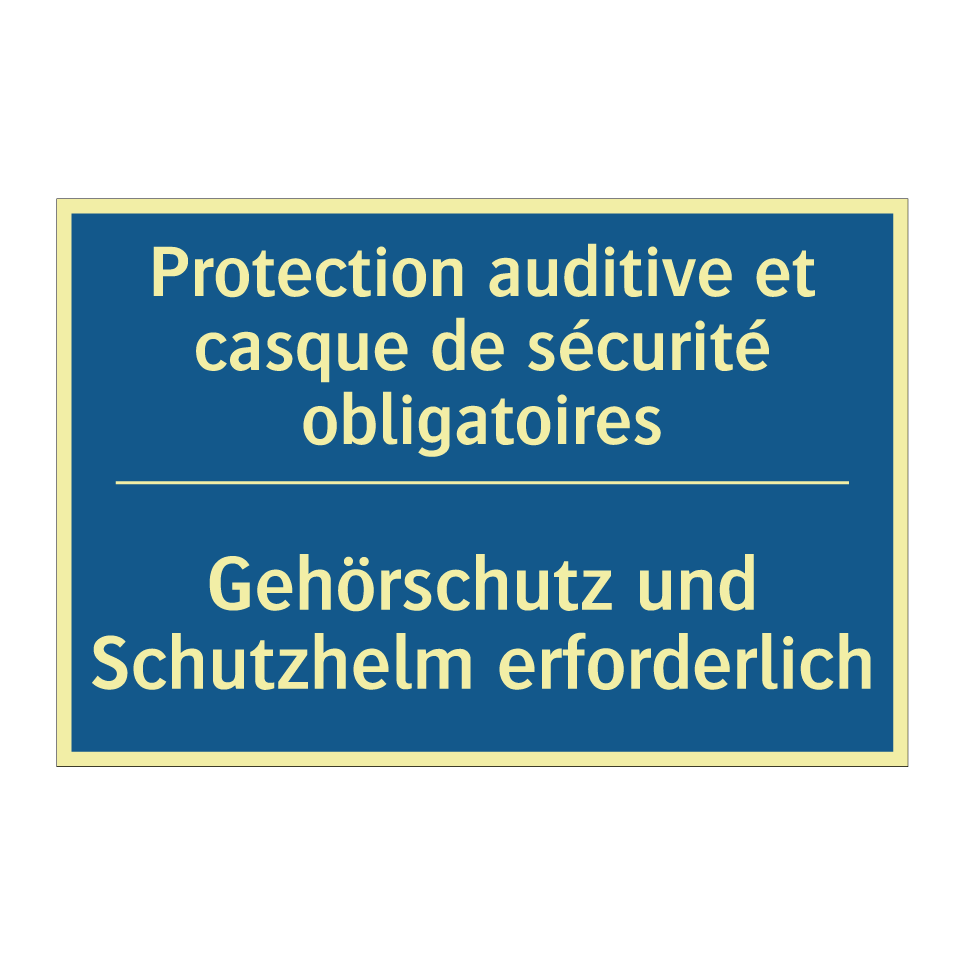 Gehörschutz und Schutzhelm erforderlich /.../ - Protection auditive et casque  /.../