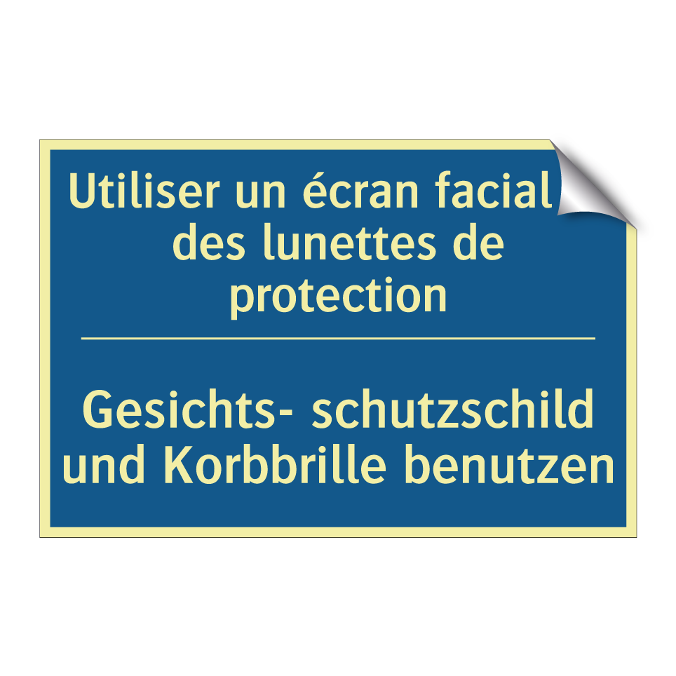Gesichts- schutzschild und Korbbrille  /.../ - Utiliser un écran facial et des  /.../