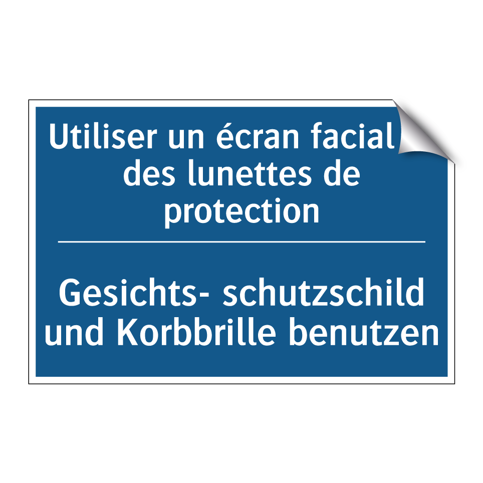 Gesichts- schutzschild und Korbbrille  /.../ - Utiliser un écran facial et des  /.../