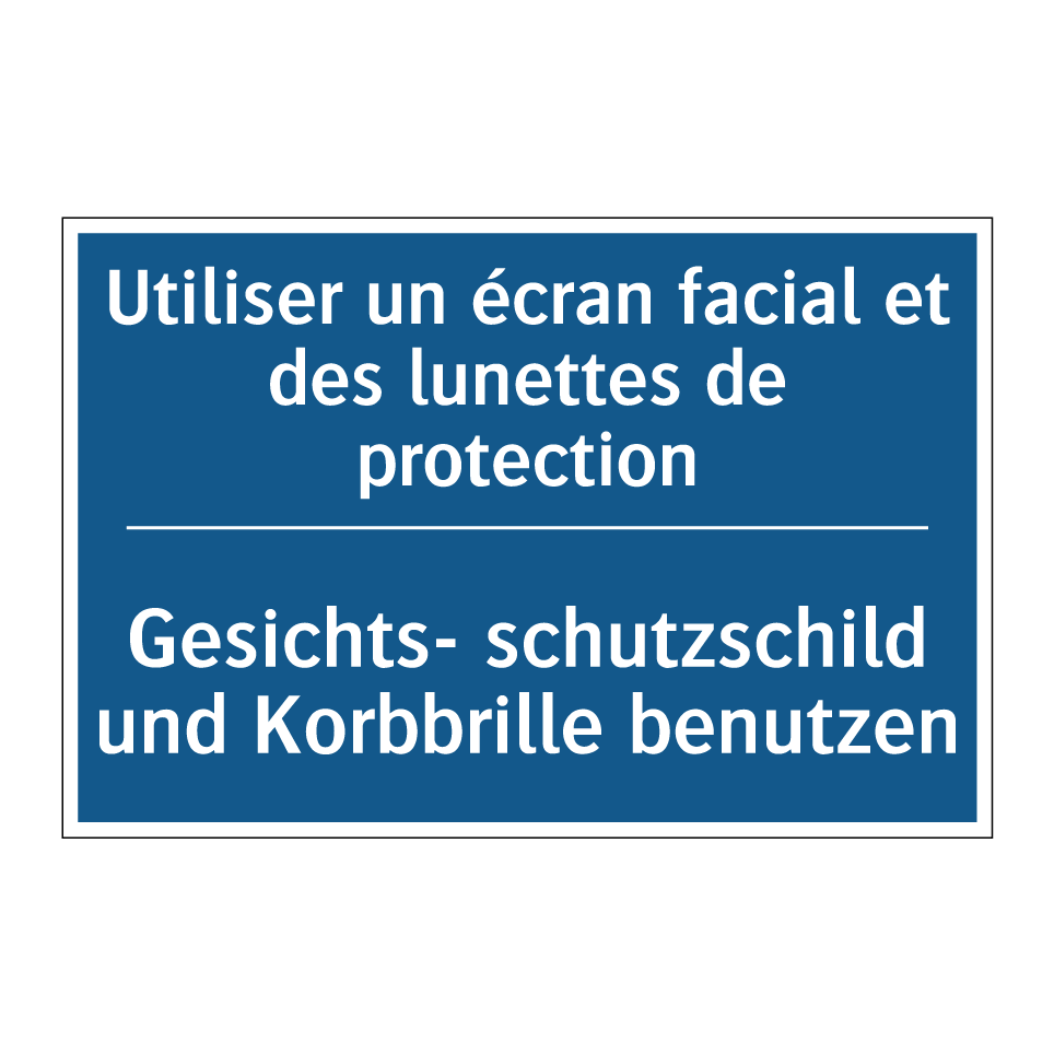 Gesichts- schutzschild und Korbbrille  /.../ - Utiliser un écran facial et des  /.../