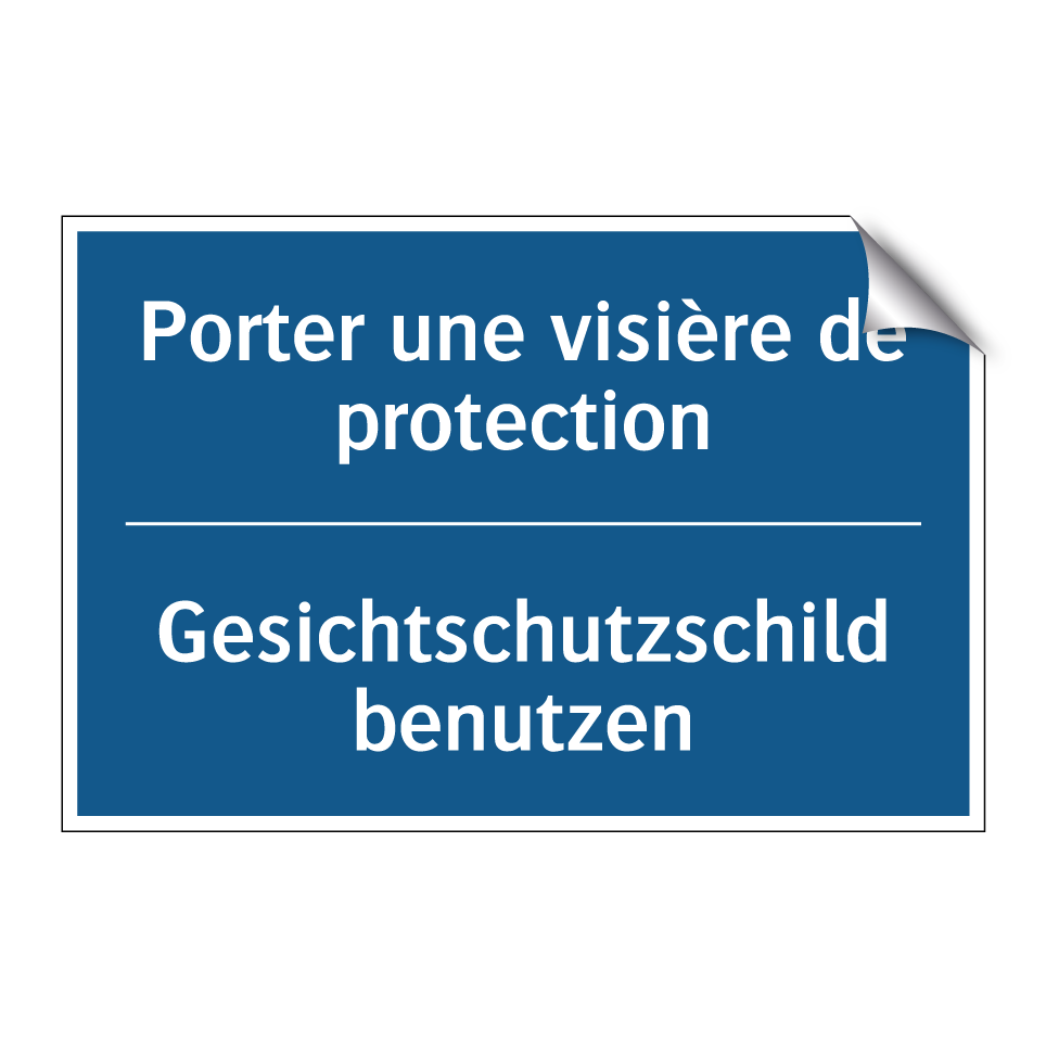 Gesichtschutzschild benutzen - Porter une visière de protection /.../