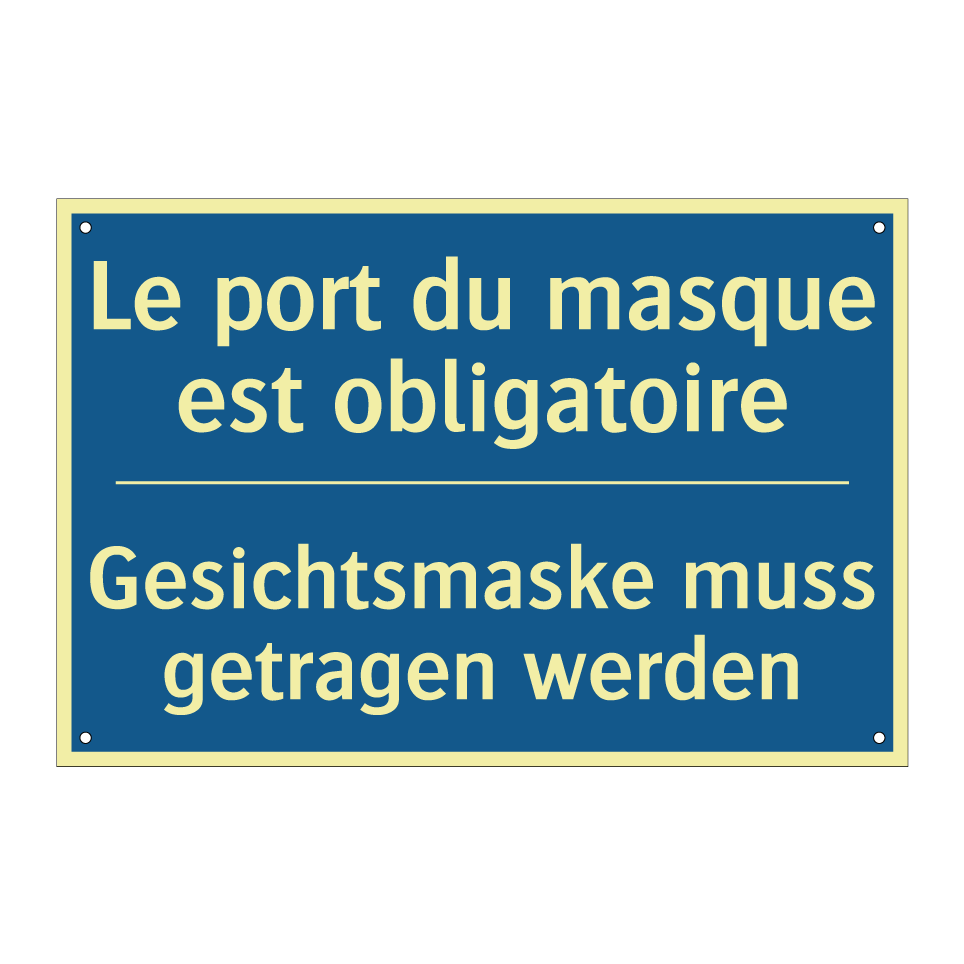 Gesichtsmaske muss getragen werden /.../ - Le port du masque est obligatoire /.../