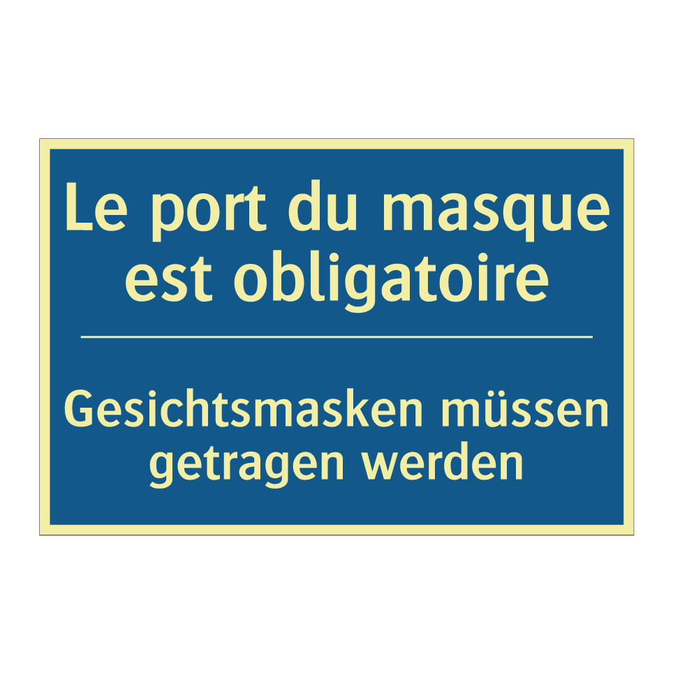 Gesichtsmasken müssen getragen  /.../ - Le port du masque est obligatoire /.../