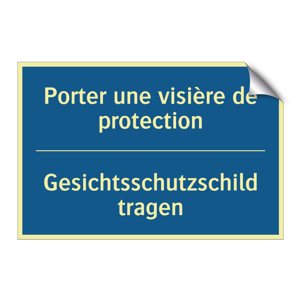 Gesichtsschutzschild tragen - Porter une visière de protection /.../