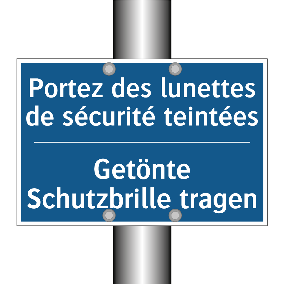 Getönte Schutzbrille tragen - Portez des lunettes de sécurité  /.../