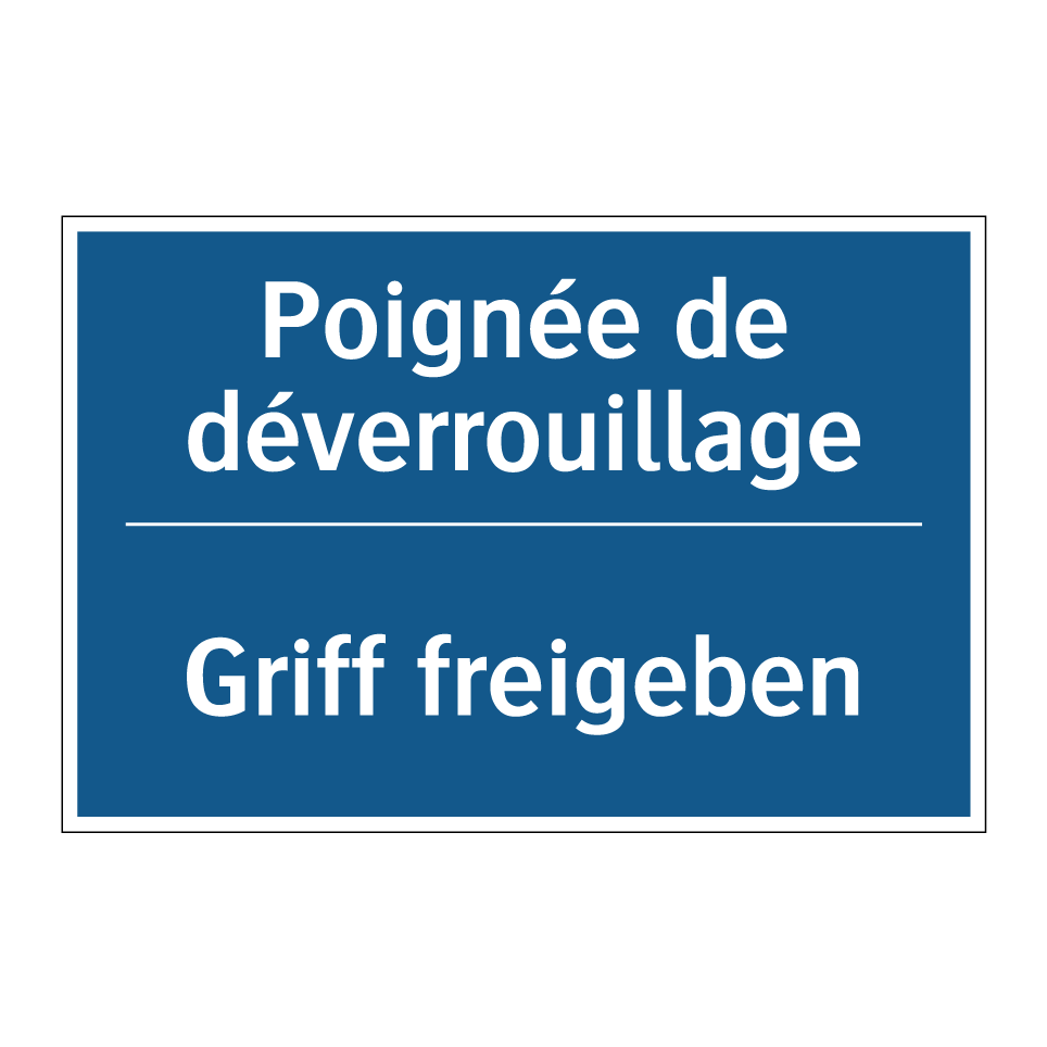 Griff freigeben - Poignée de déverrouillage