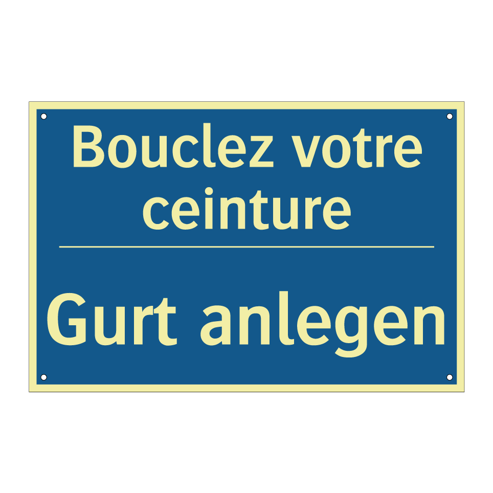 Gurt anlegen - Bouclez votre ceinture