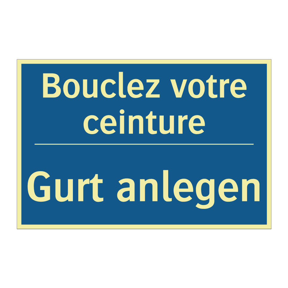 Gurt anlegen - Bouclez votre ceinture