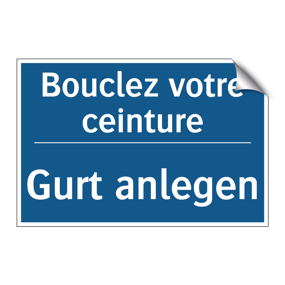 Gurt anlegen - Bouclez votre ceinture