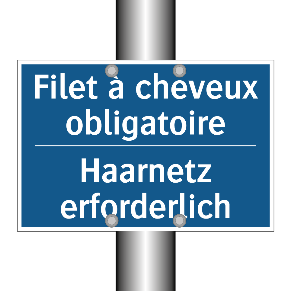 Haarnetz erforderlich - Filet à cheveux obligatoire