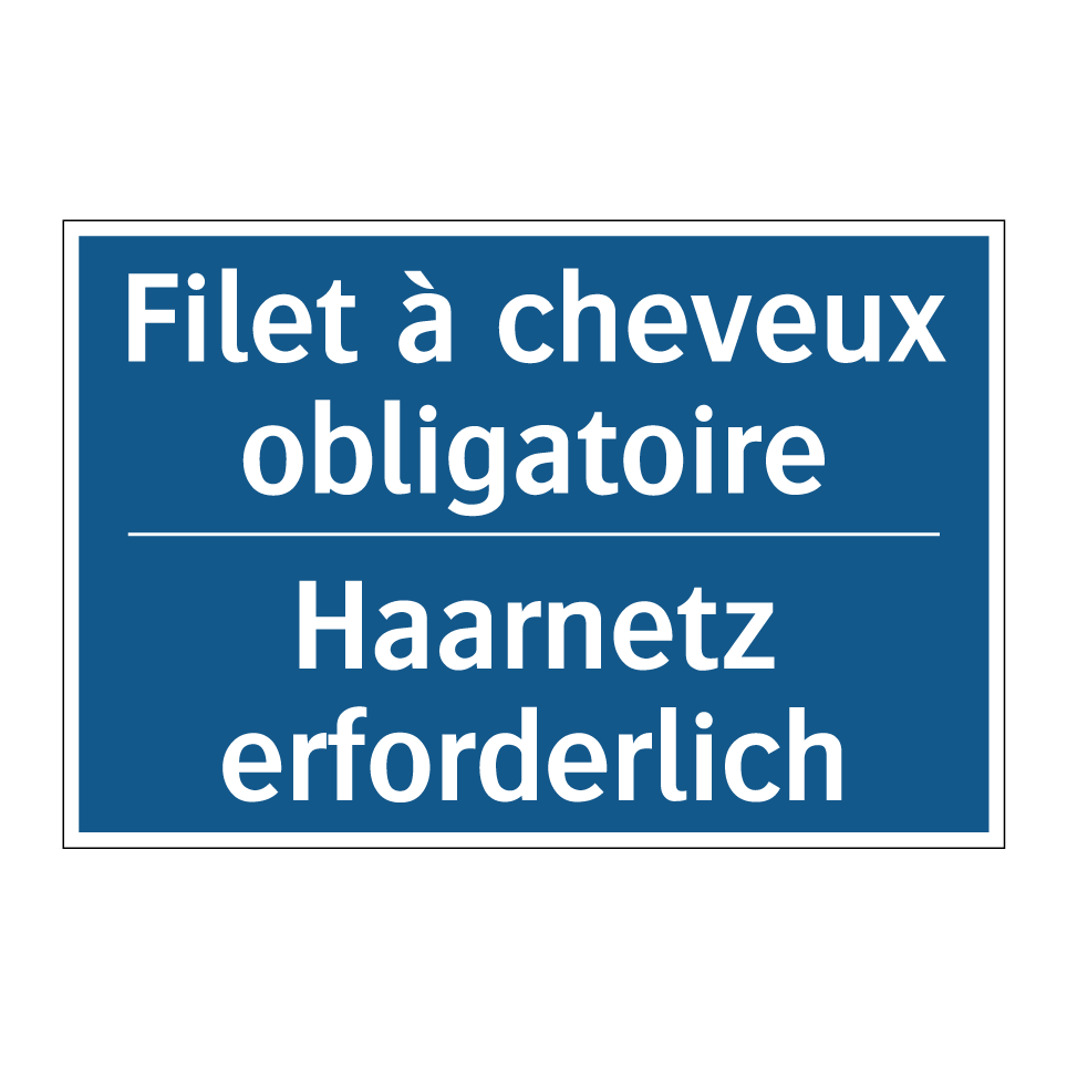 Haarnetz erforderlich - Filet à cheveux obligatoire