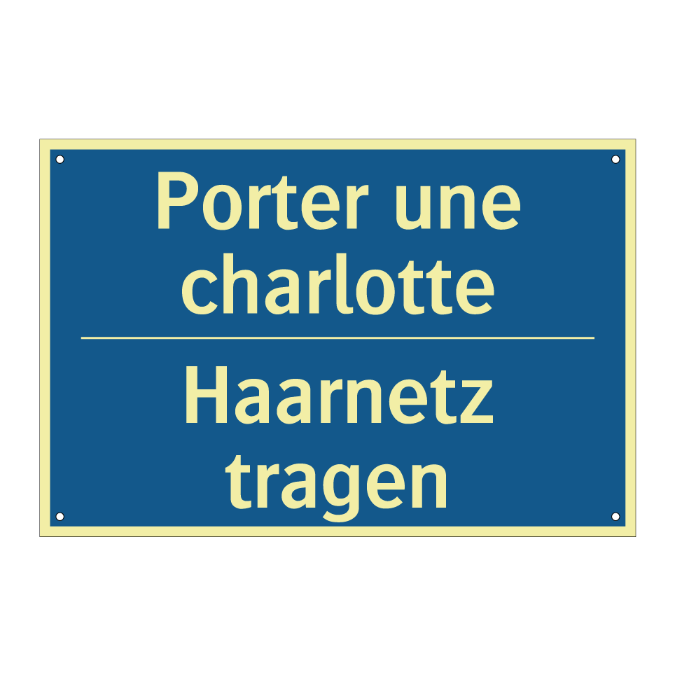 Haarnetz tragen - Porter une charlotte