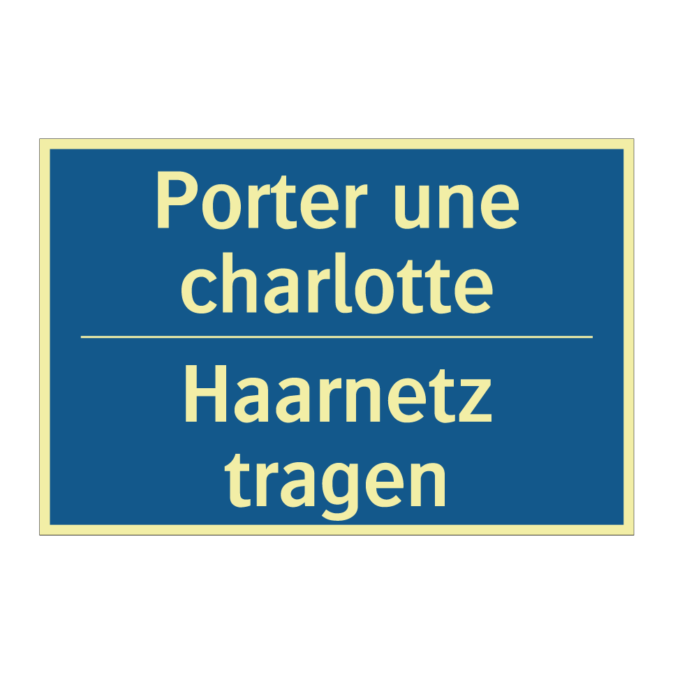 Haarnetz tragen - Porter une charlotte