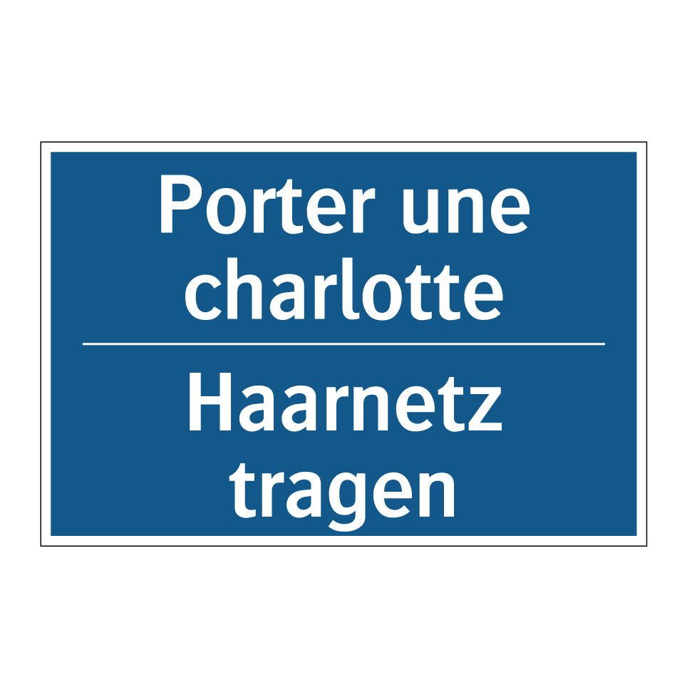 Haarnetz tragen - Porter une charlotte