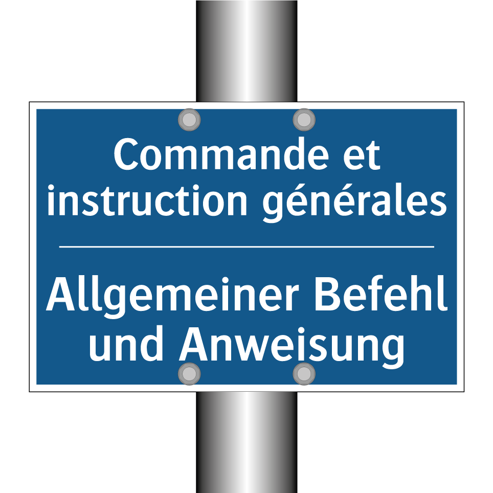 Allgemeiner Befehl und Anweisung /.../ - Commande et instruction générales /.../