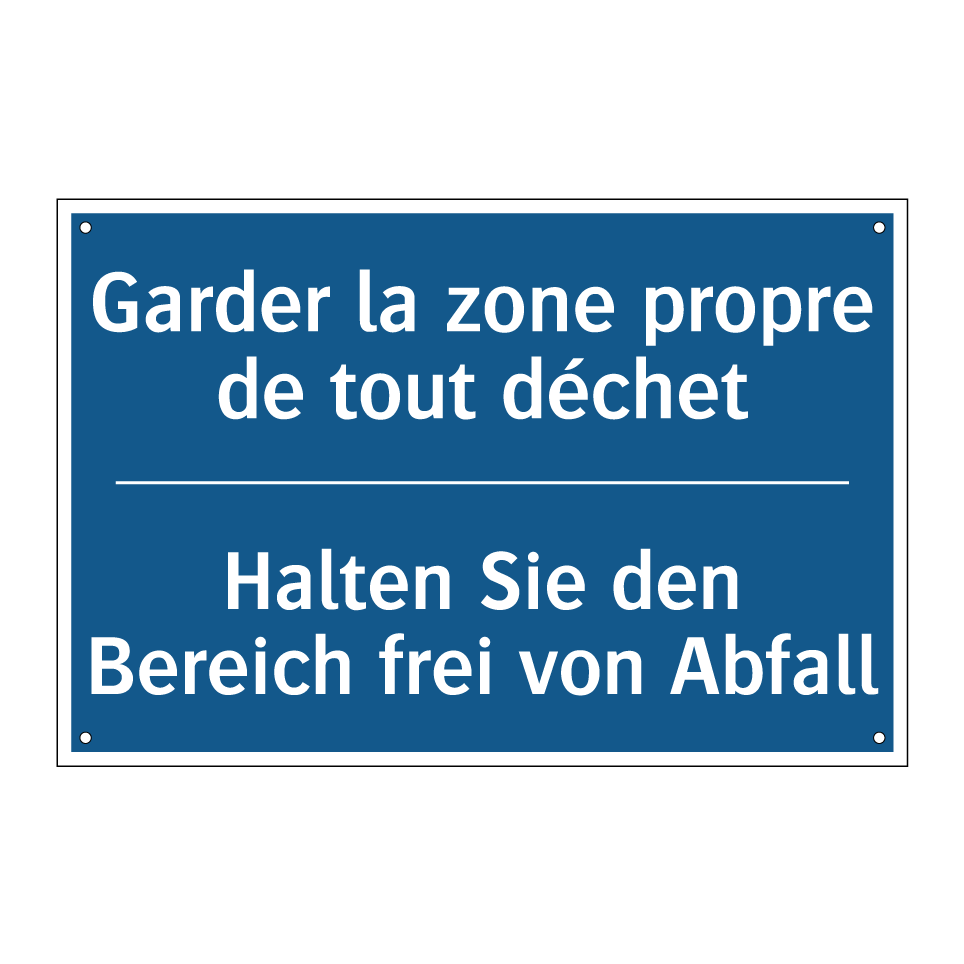 Halten Sie den Bereich frei von  /.../ - Garder la zone propre de tout  /.../
