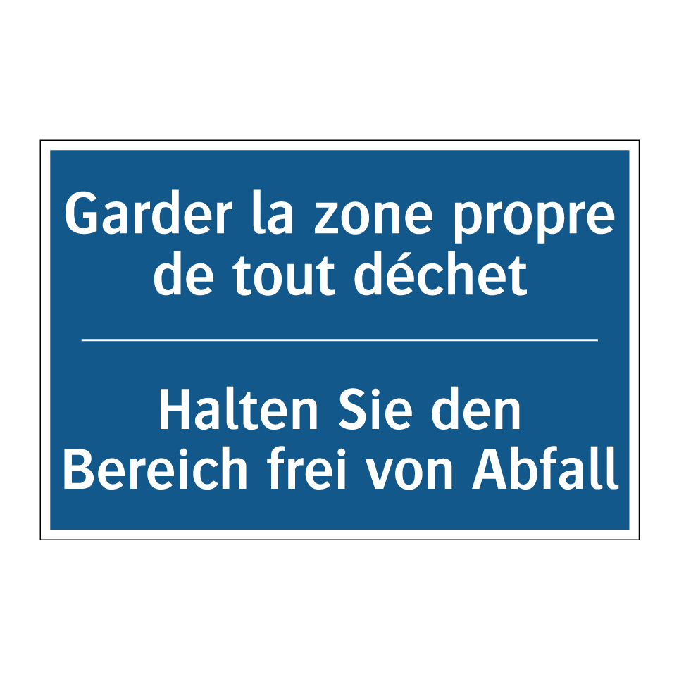 Halten Sie den Bereich frei von  /.../ - Garder la zone propre de tout  /.../