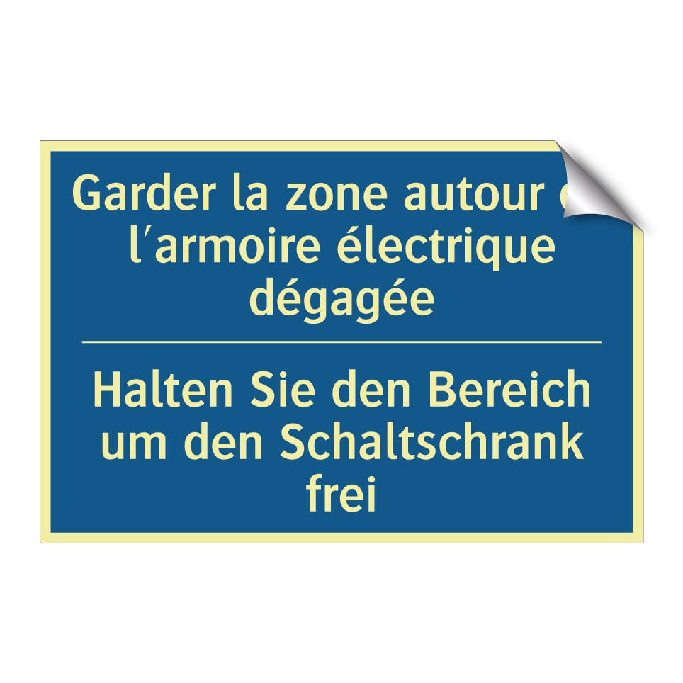 Halten Sie den Bereich um den  /.../ - Garder la zone autour de l'armoire  /.../