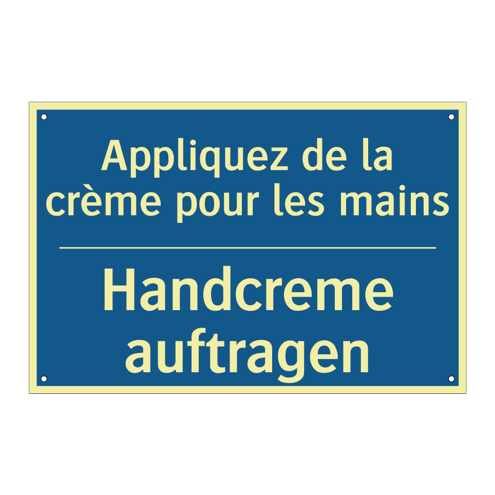 Handcreme auftragen - Appliquez de la crème pour les  /.../