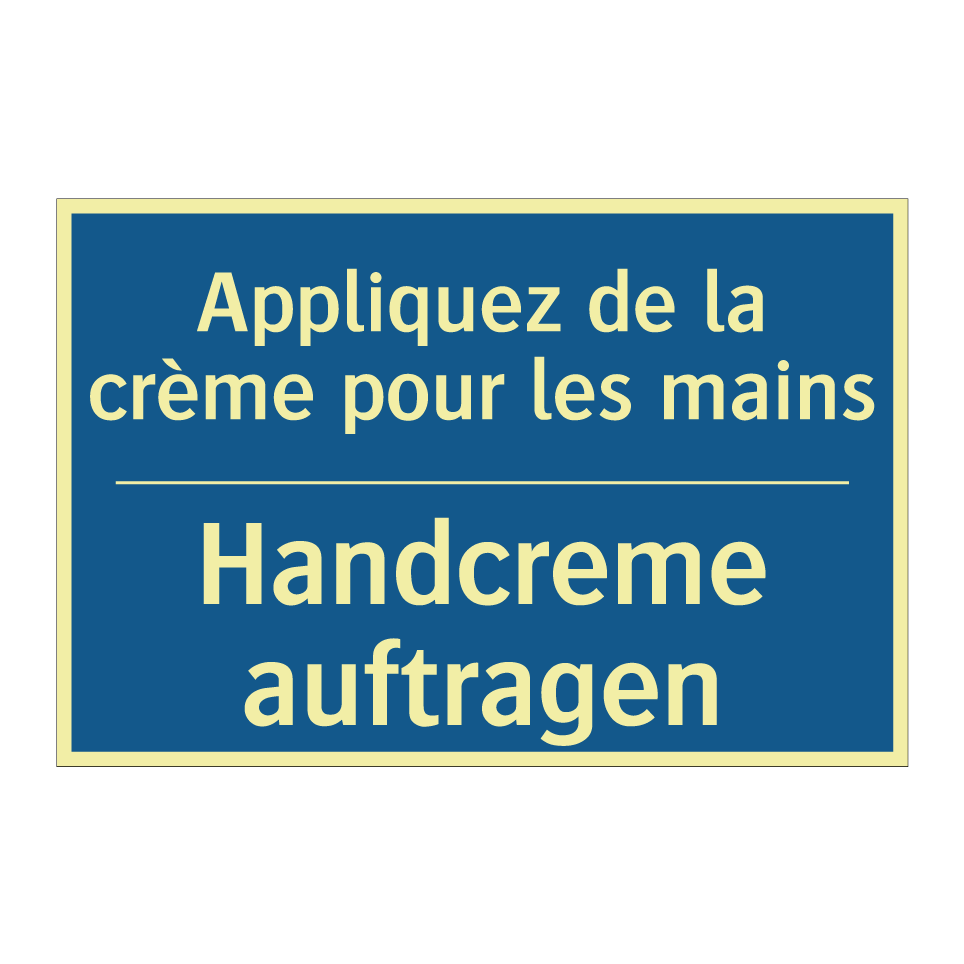 Handcreme auftragen - Appliquez de la crème pour les  /.../
