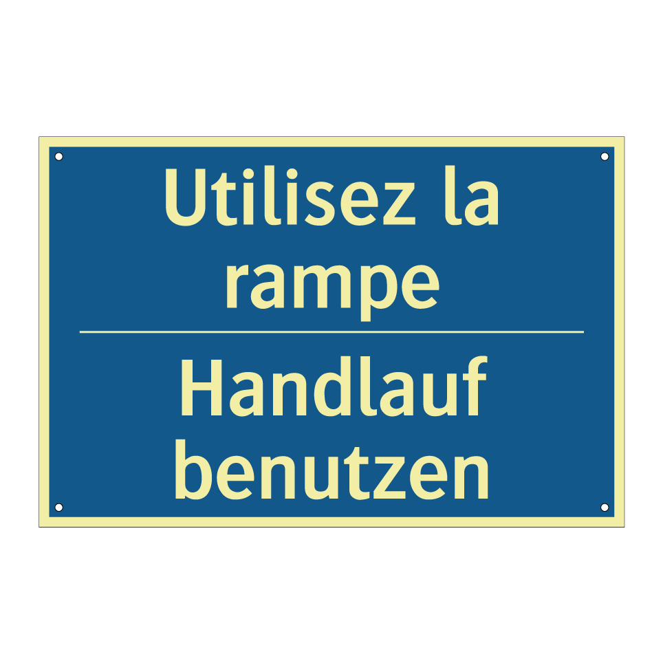 Handlauf benutzen - Utilisez la rampe