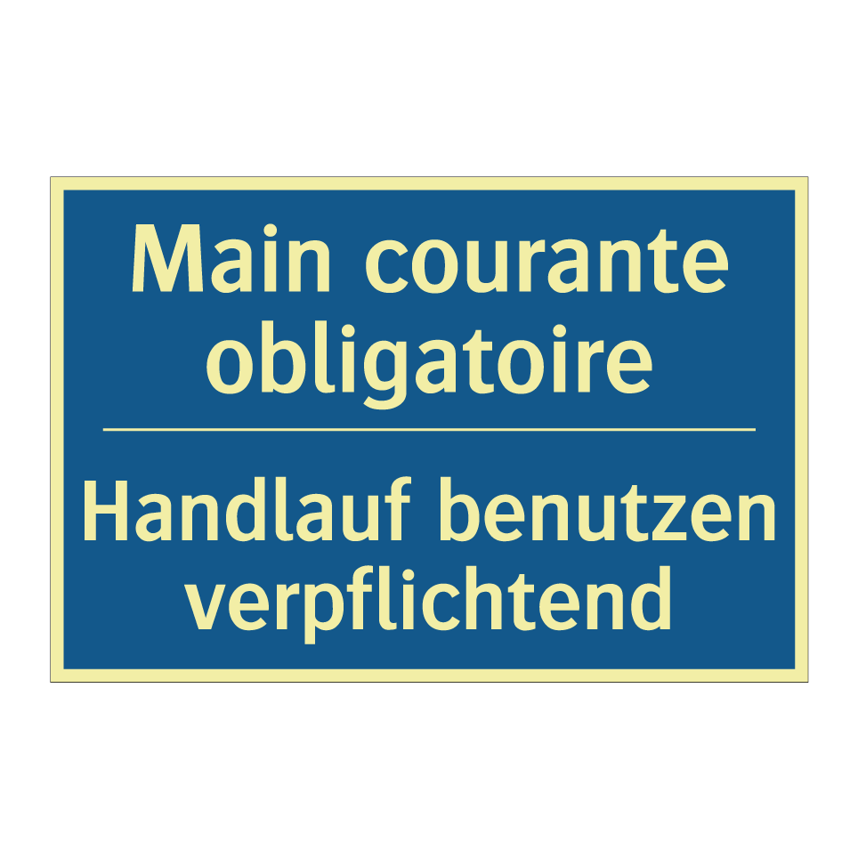 Handlauf benutzen verpflichtend /.../ - Main courante obligatoire