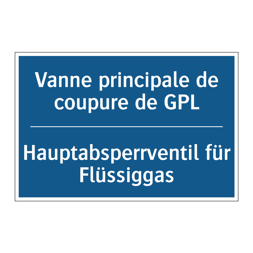 Hauptabsperrventil für Flüssiggas /.../ - Vanne principale de coupure de  /.../