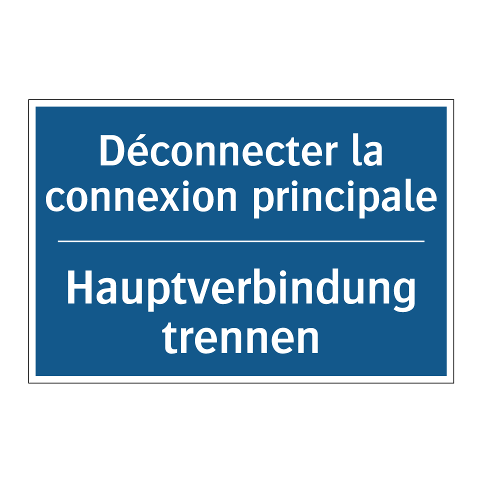 Hauptverbindung trennen - Déconnecter la connexion principale /.../