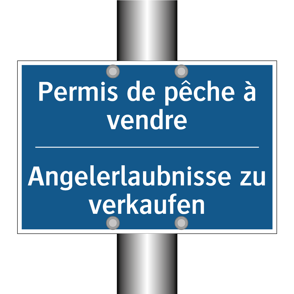 Angelerlaubnisse zu verkaufen - Permis de pêche à vendre