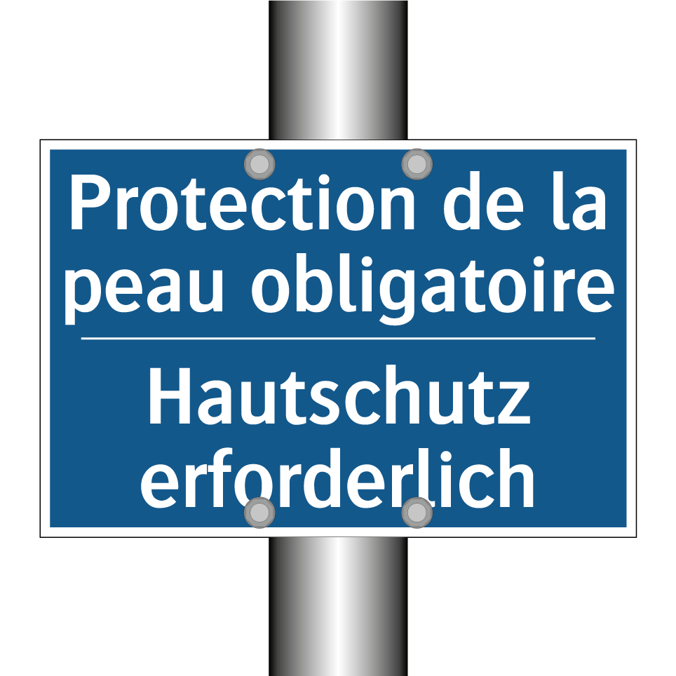 Hautschutz erforderlich - Protection de la peau obligatoire /.../