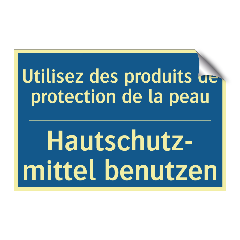 Hautschutz- mittel benutzen - Utilisez des produits de protection  /.../