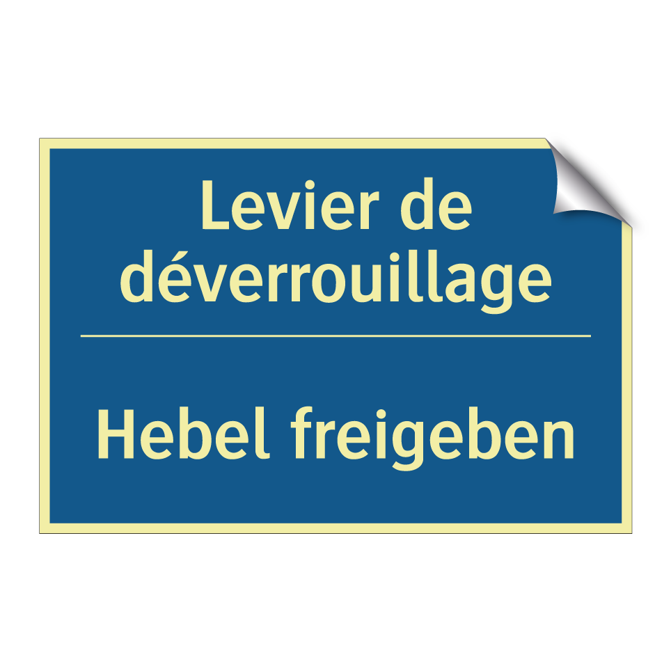 Hebel freigeben - Levier de déverrouillage