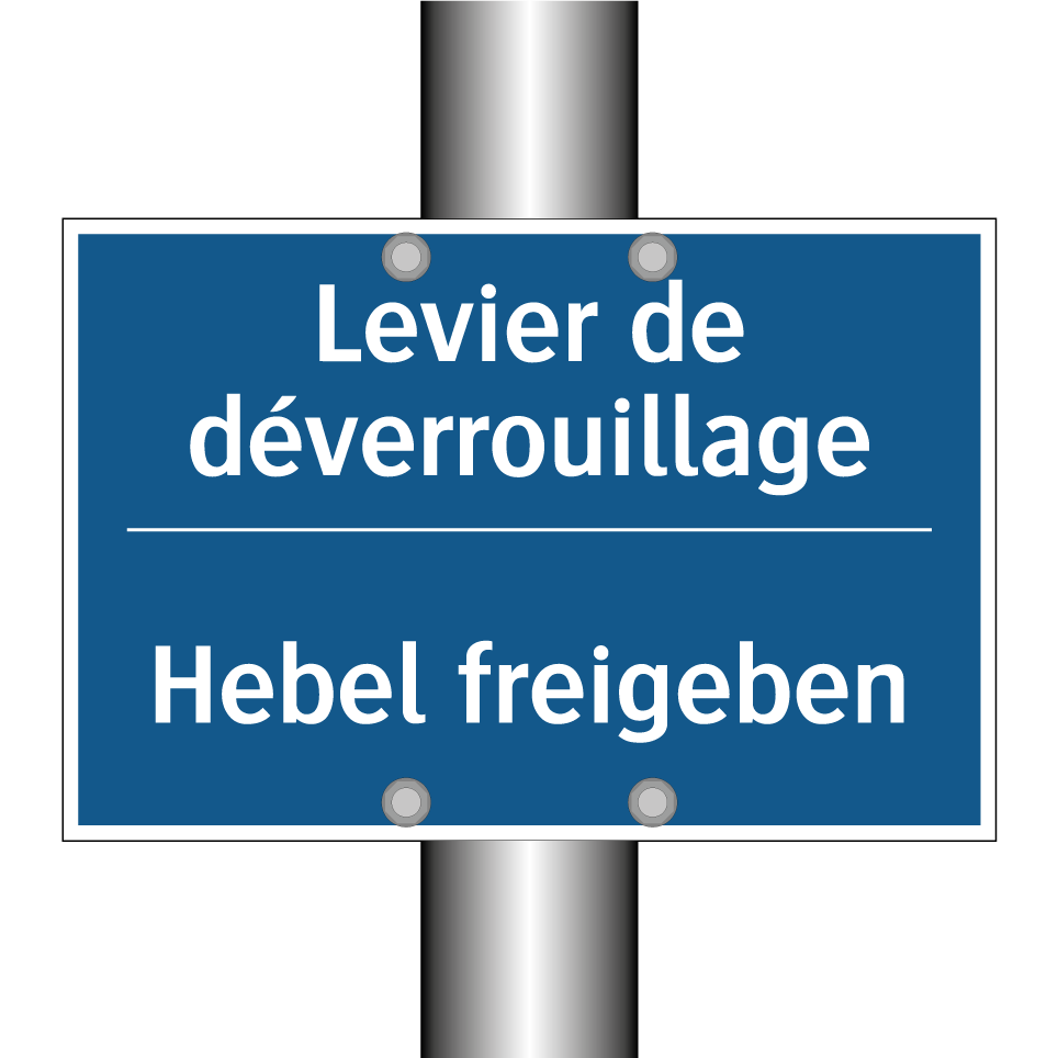 Hebel freigeben - Levier de déverrouillage