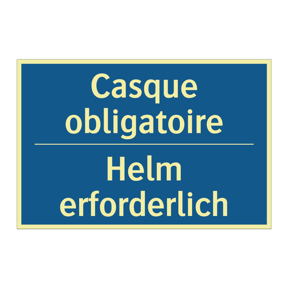 Helm erforderlich - Casque obligatoire