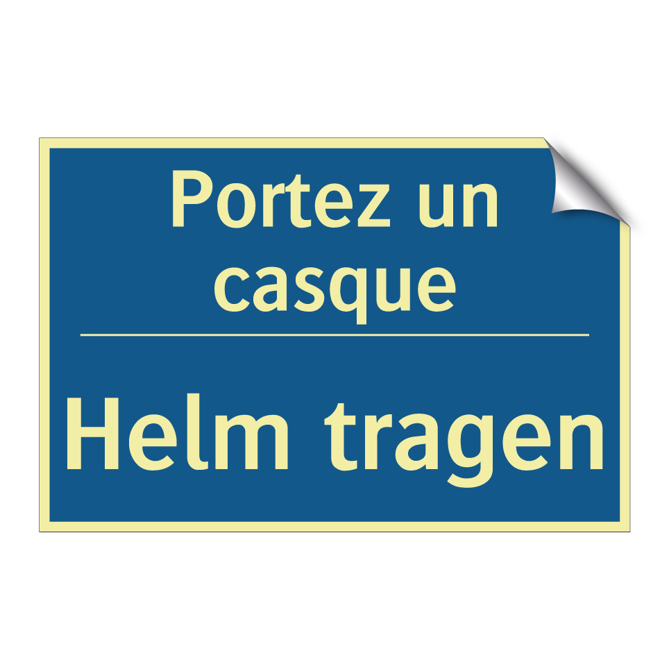 Helm tragen - Portez un casque
