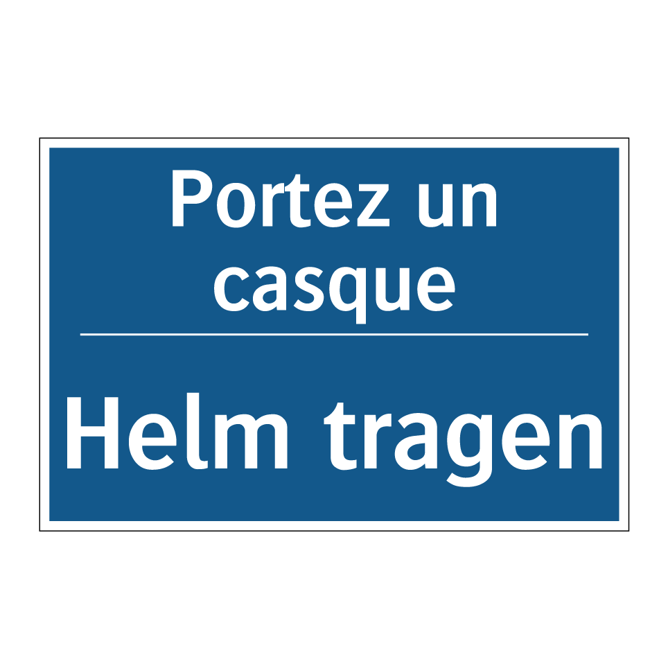Helm tragen - Portez un casque