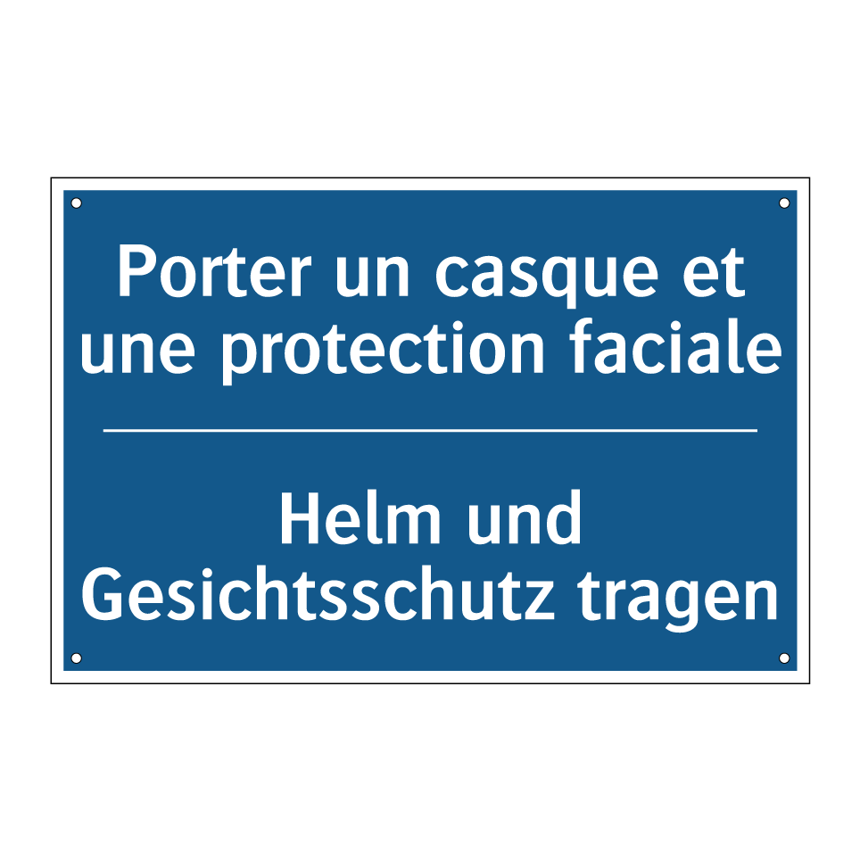 Helm und Gesichtsschutz tragen - Porter un casque et une protection  /.../