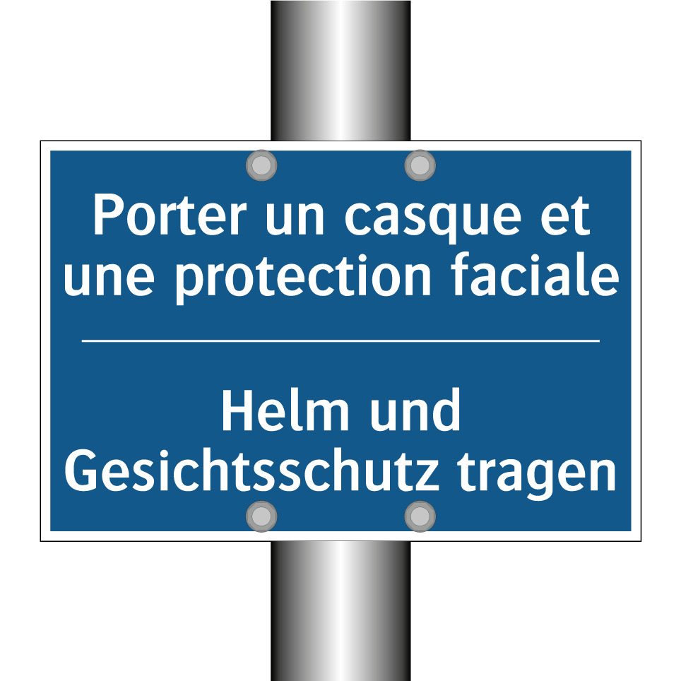 Helm und Gesichtsschutz tragen - Porter un casque et une protection  /.../