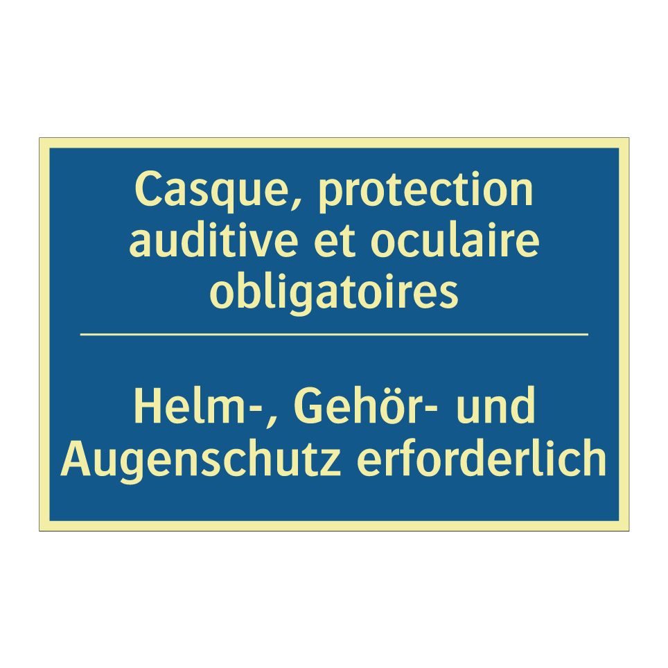 Helm-, Gehör- und Augenschutz  /.../ - Casque, protection auditive et  /.../