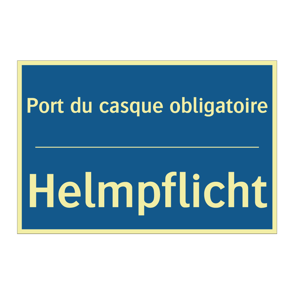 Helmpflicht - Port du casque obligatoire