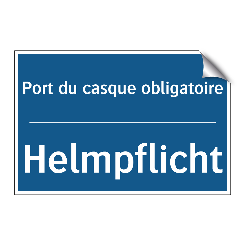 Helmpflicht - Port du casque obligatoire